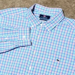 VINEYARD VINES SLIM FIT TUCKER SHIRT 100% COTTON PLAID MENS Size 2XL XXL BUTTON